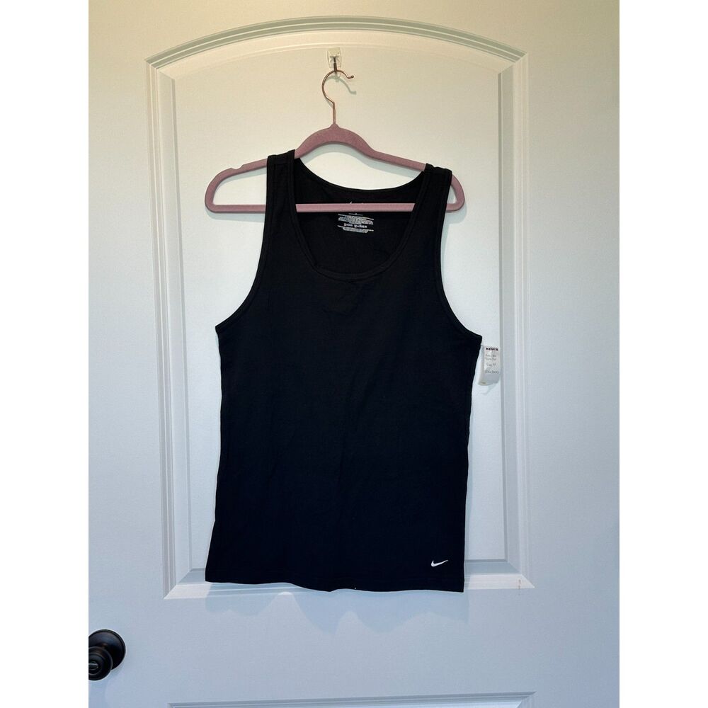 NWOT Nike Men's Dri-Fit Essential Cotton Stretch Tank Top Black Size Medium